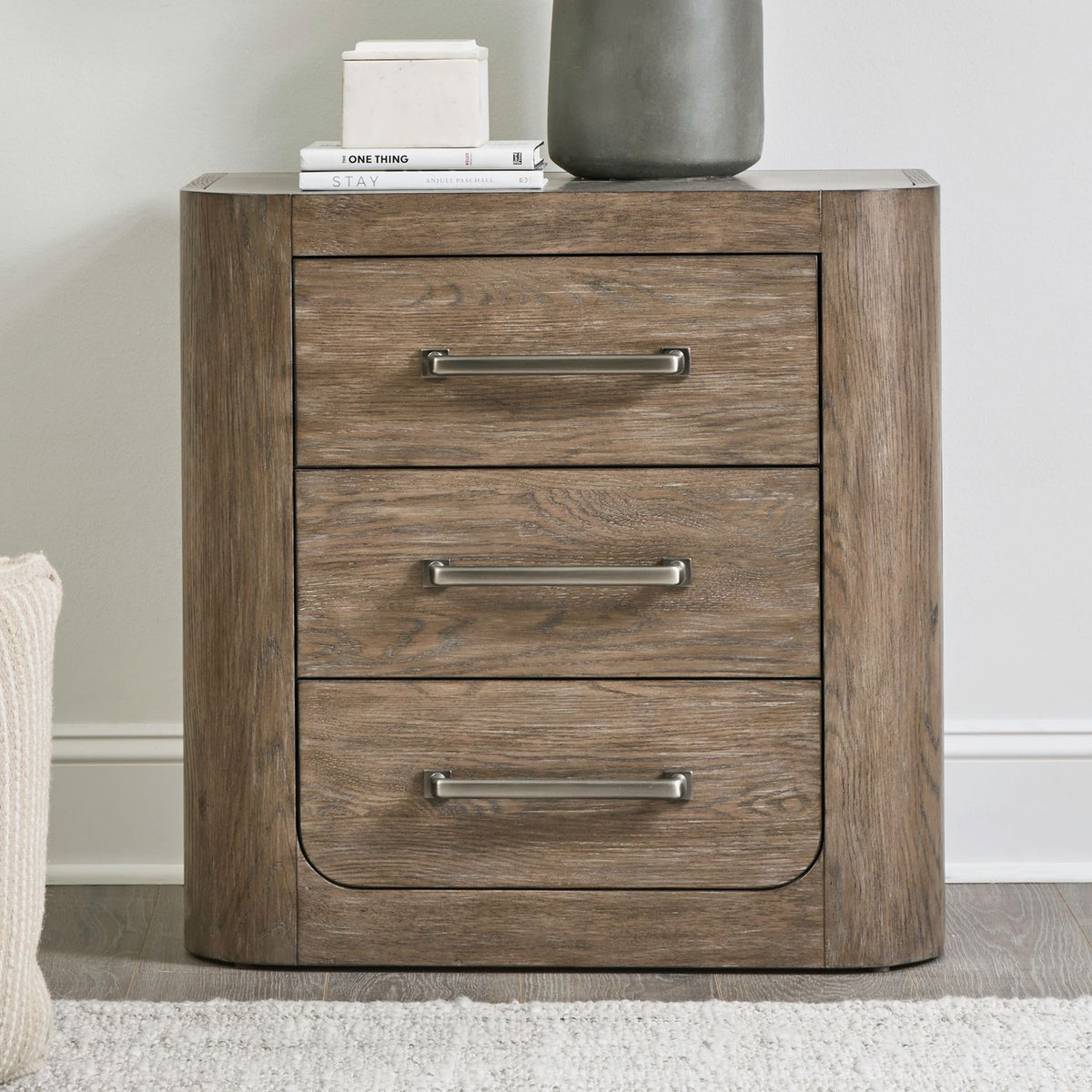 South Bend - Nightstand With Charging Station - Burnished Clay
