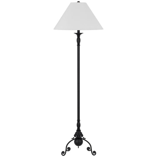Ironcrest - 59.5" Height Iron Floor Lamp - Iron Black / White