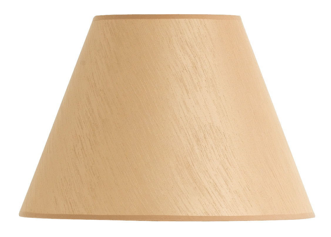 Empire - 12" Height Round Hardback Fabric Shade - Tan