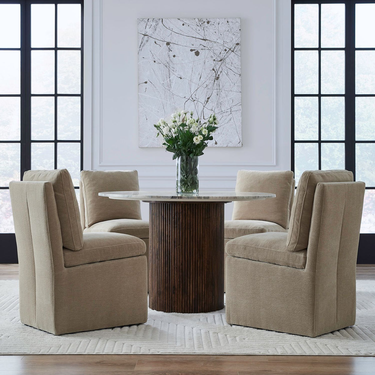 Accent Dining - Accent Dining Chair With Casters