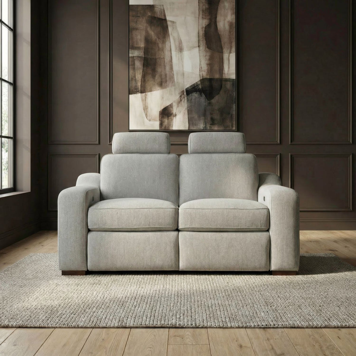Archer - Loveseat With Power Footrest & ZW - Hampstead Dove
