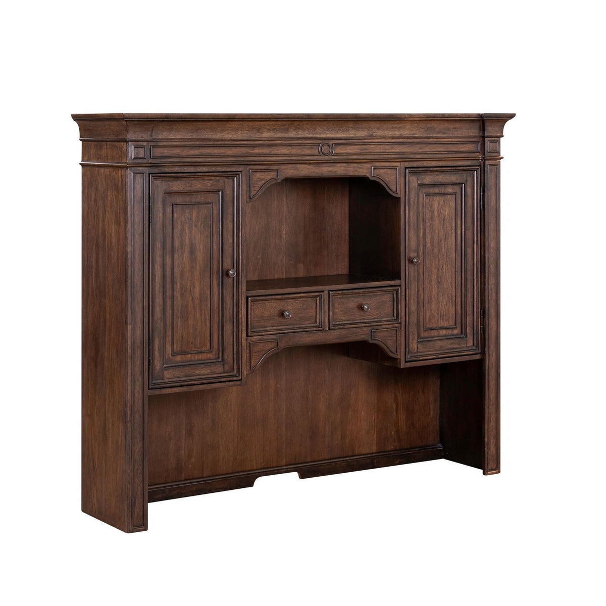 Provence Park - Jr Executive Credenza Hutch - Chateau Brown