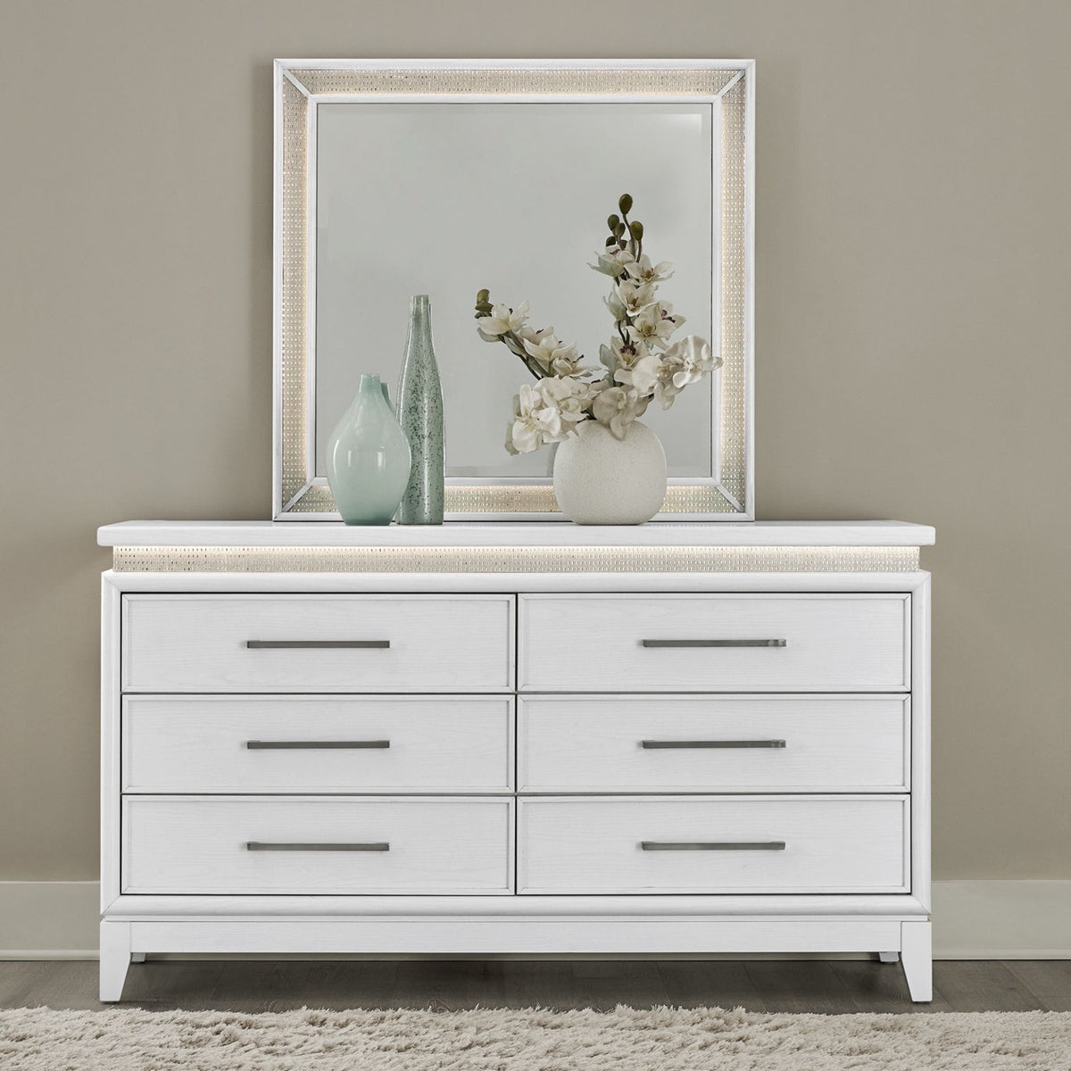 Reflections - 6 Drawer Dresser With Lights