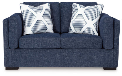 Evansley - Loveseat - Navy