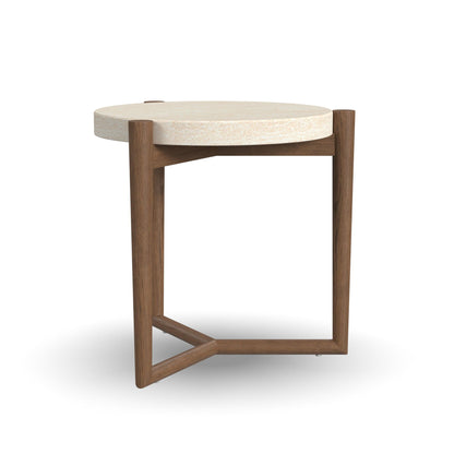 Verona - Accent Table - Beige / Dark Brown