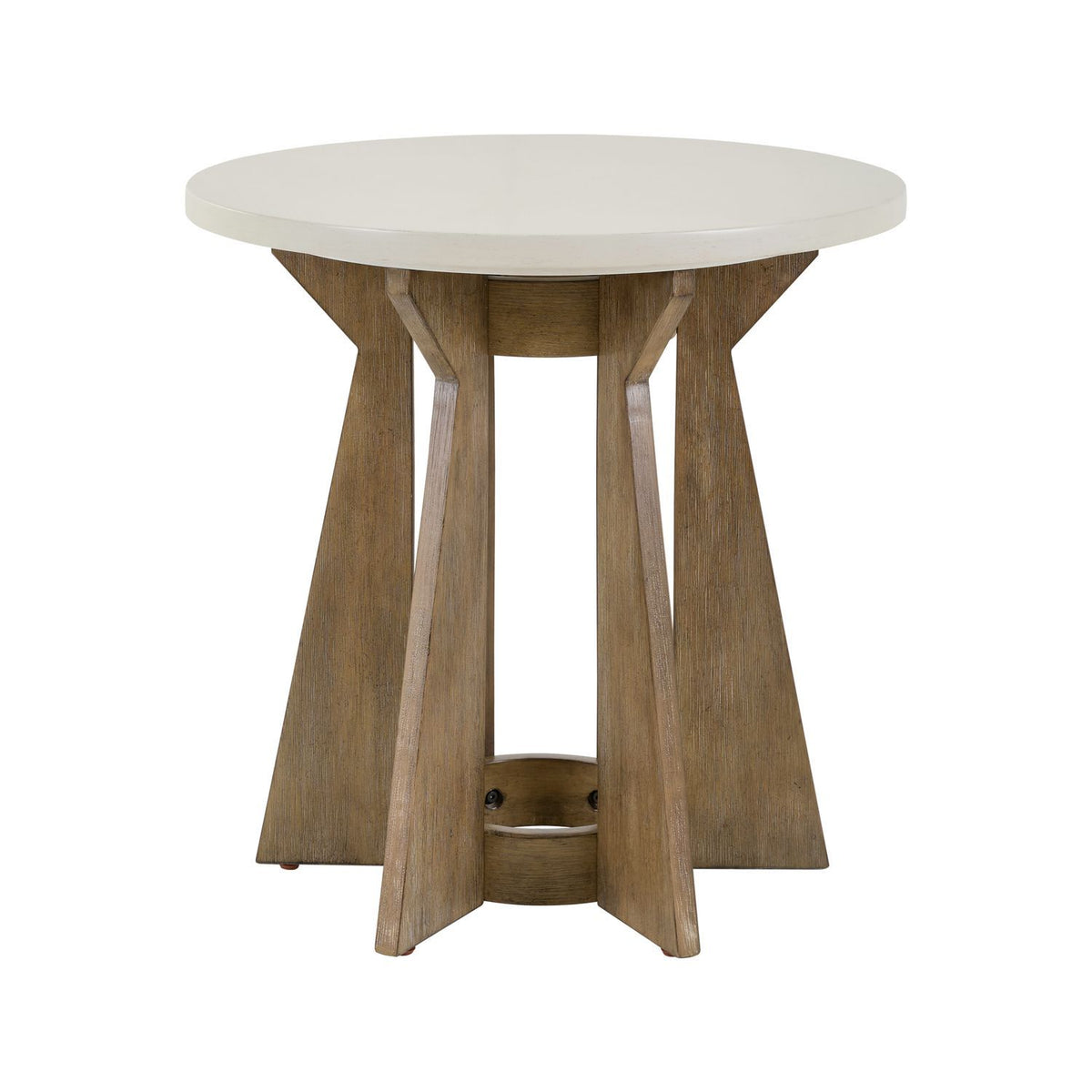 Berkley Square - Round End Table - Linen & Khaki