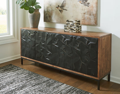 Dorannby - Accent Cabinet - Black / Brown