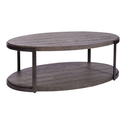 Modern View - Oval Cocktail Table - Dark Gray