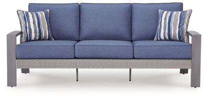 Half Moon Beach - Sofa With Cushion - Blue / Gray