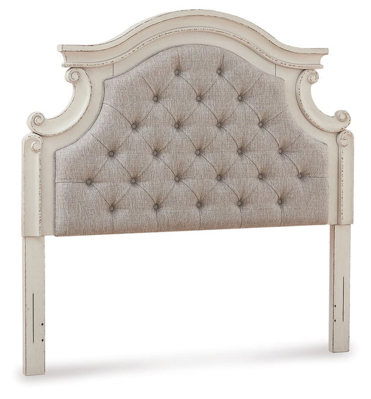 Realyn - Full UPH Panel Headboard - Chipped White
