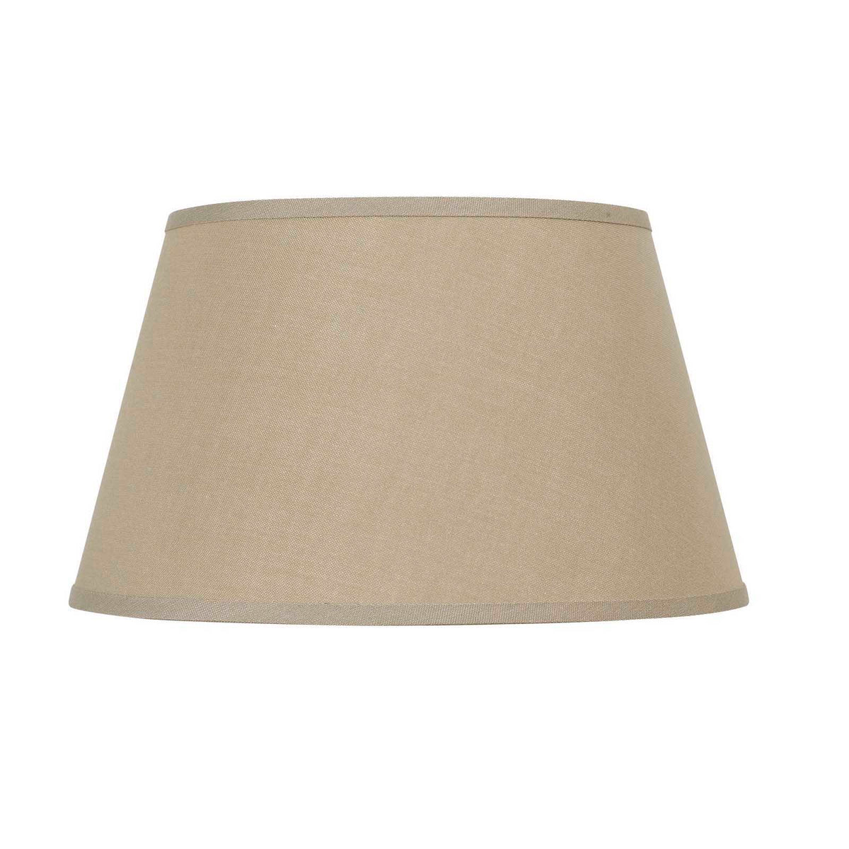 12" Height Fabric Shade - Khaki & Beige - 16" Diameter