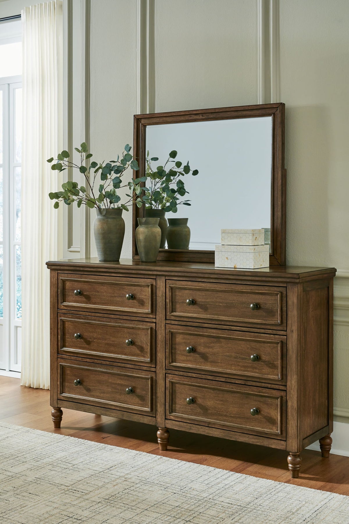 Sturlayne - Dresser And Mirror - Brown