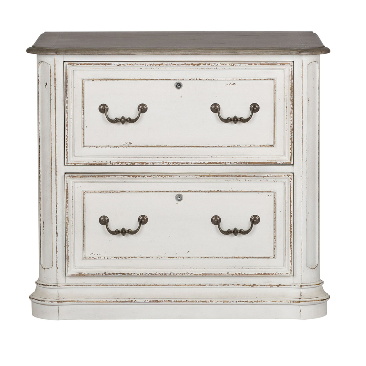 Magnolia Manor - Jr Executive Media Lateral File - Antique White