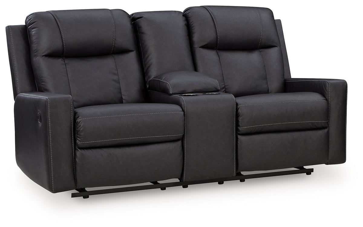 Mackmenville - Double Reclining Loveseat With Console