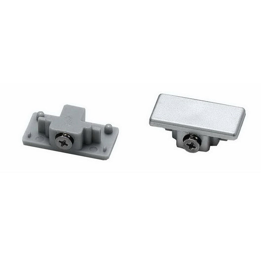 0.5" Height Dead End Cap - Brushed Steel