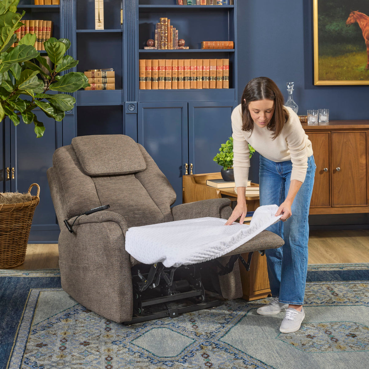 Zecliner Sleep Kit - Performance® Chair Protector With Dri-Tec® Technology - White