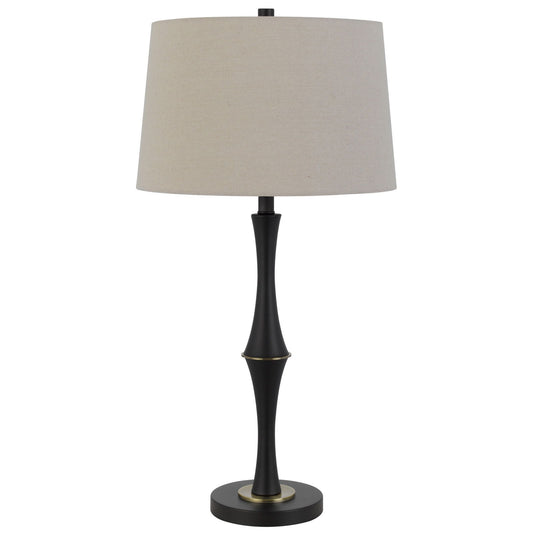 Salter - 31" Height Metal Floor Lamp - Matte Black / Linen