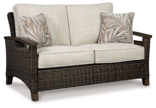 Paradise Trail - Loveseat w/Cushion - Medium Brown
