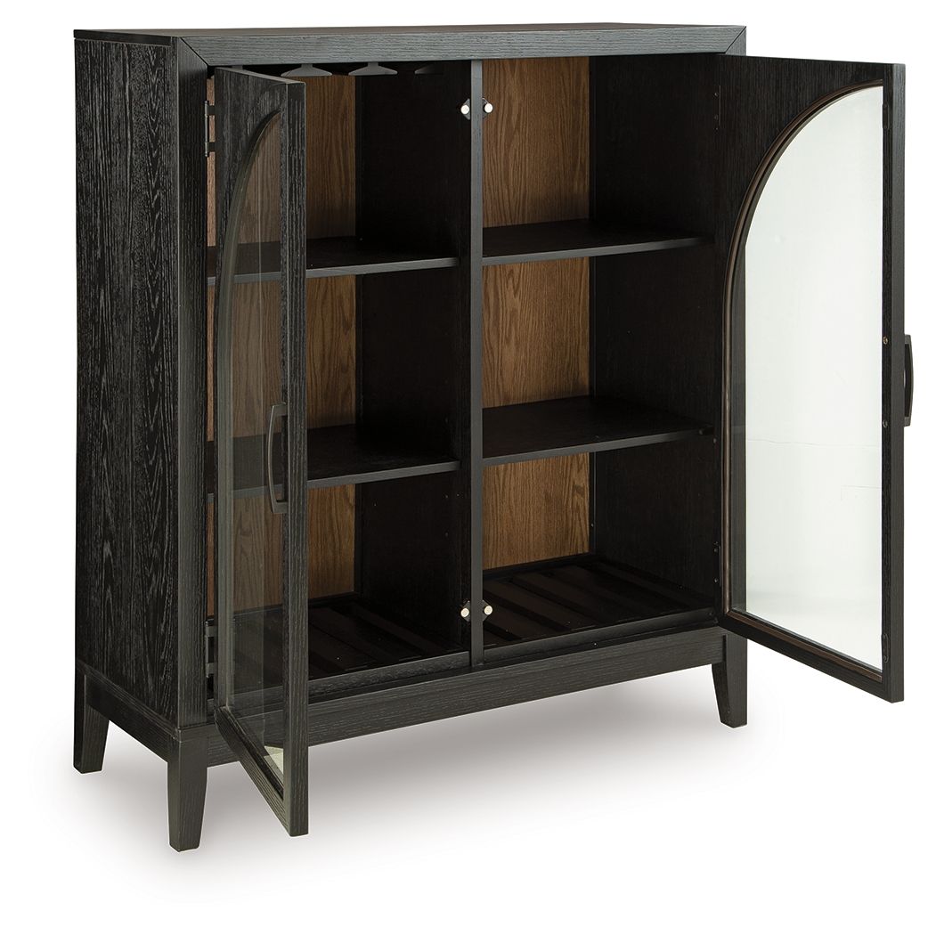 Armenleigh - Bar Cabinet - Black / Brown