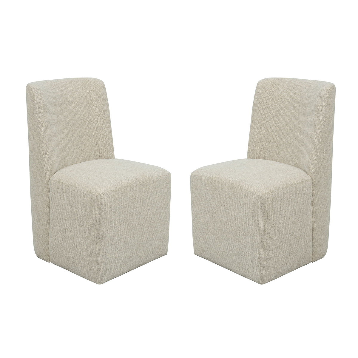 Waterfall - Upholstered Dining Chair (Set of 2) - Beige / Deep Ebony
