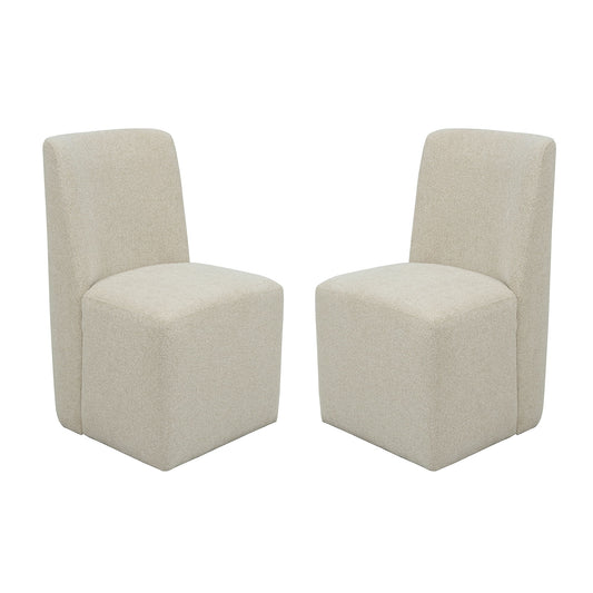 Waterfall - Upholstered Dining Chair (Set of 2) - Beige / Deep Ebony