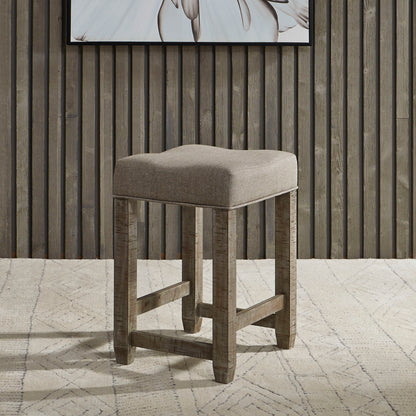 Parkland Falls - Upholstered Console Stool - Weathered Taupe