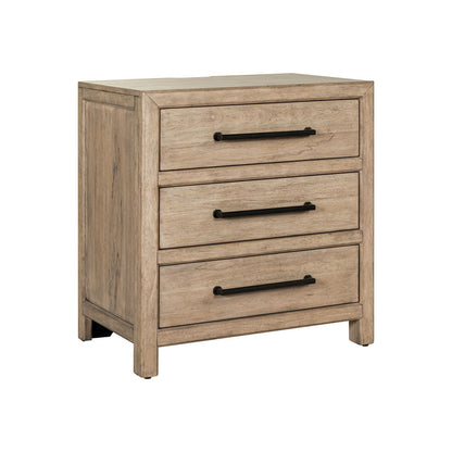 Proximity Place - Nightstand With Charging Station - Barley Buff