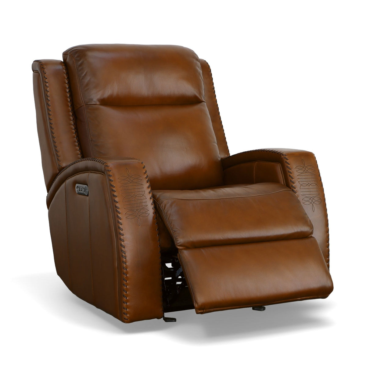 Mustang - Power Gliding Recliner With Power Headrest - Rust