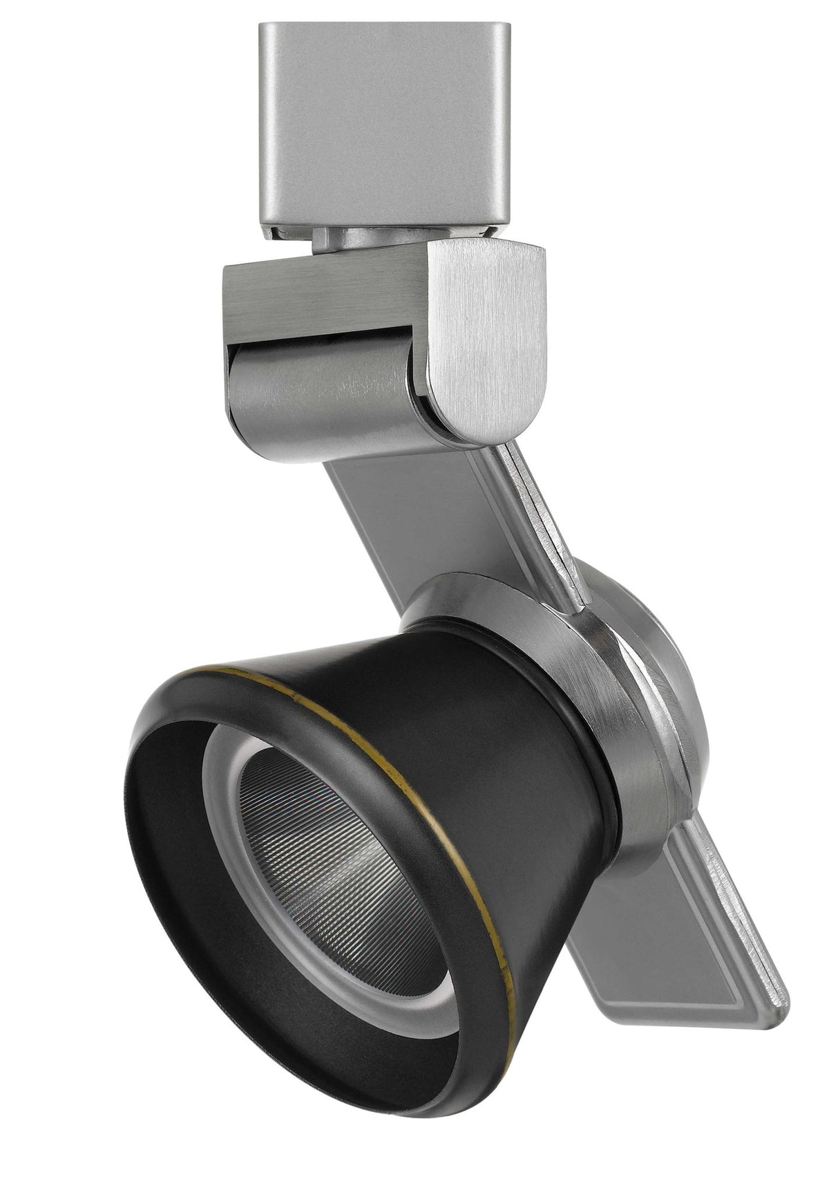 6" Height Metal Track Head - Brushed Steel & Dark Bronze