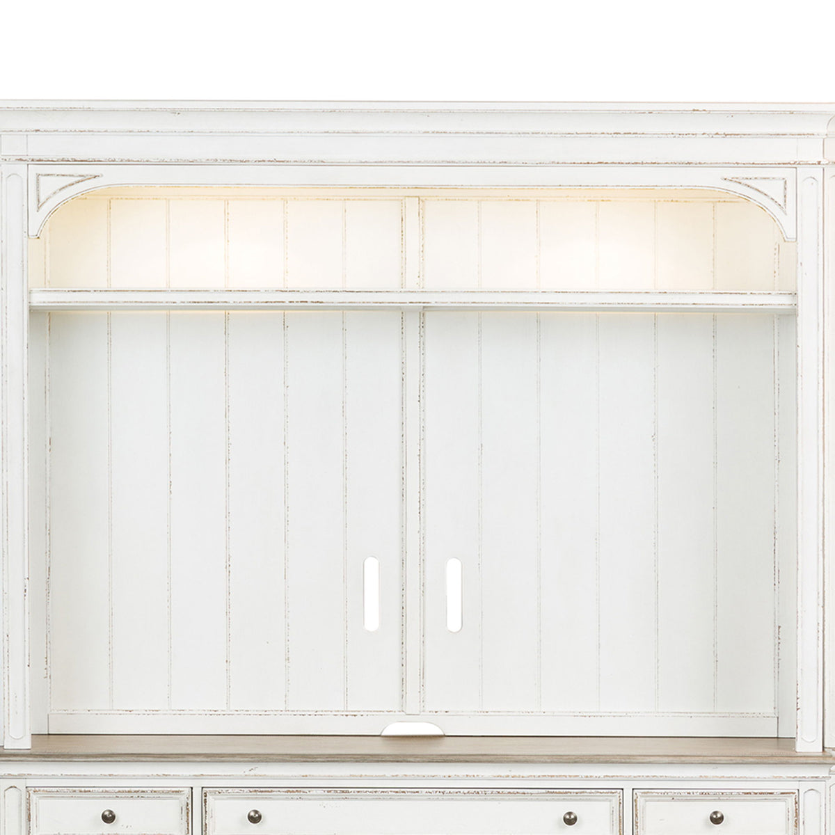 Magnolia Manor - Entertainment Hutch - Antique White