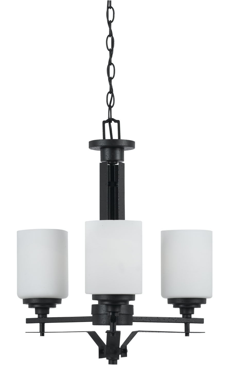 Judson - 21" Height Three Light Chandelier - Texture Black