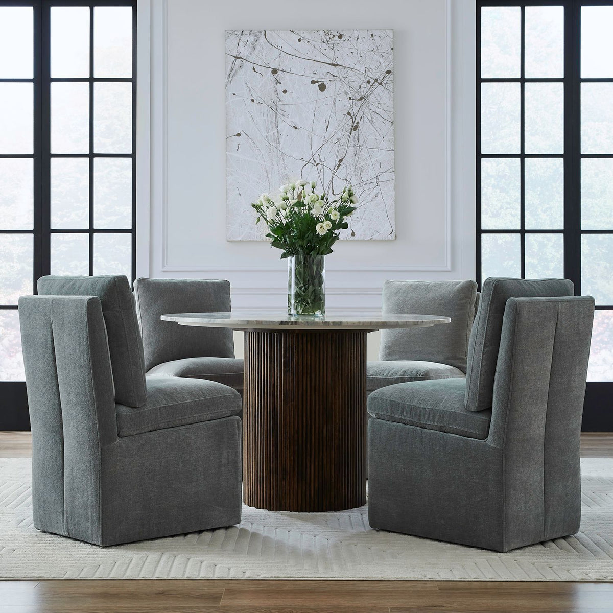 Accent Dining - Accent Dining Chair With Casters