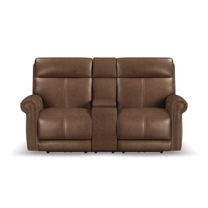 Alexander - Power Reclining Loveseat With Console, Power Headrest & Lumbar