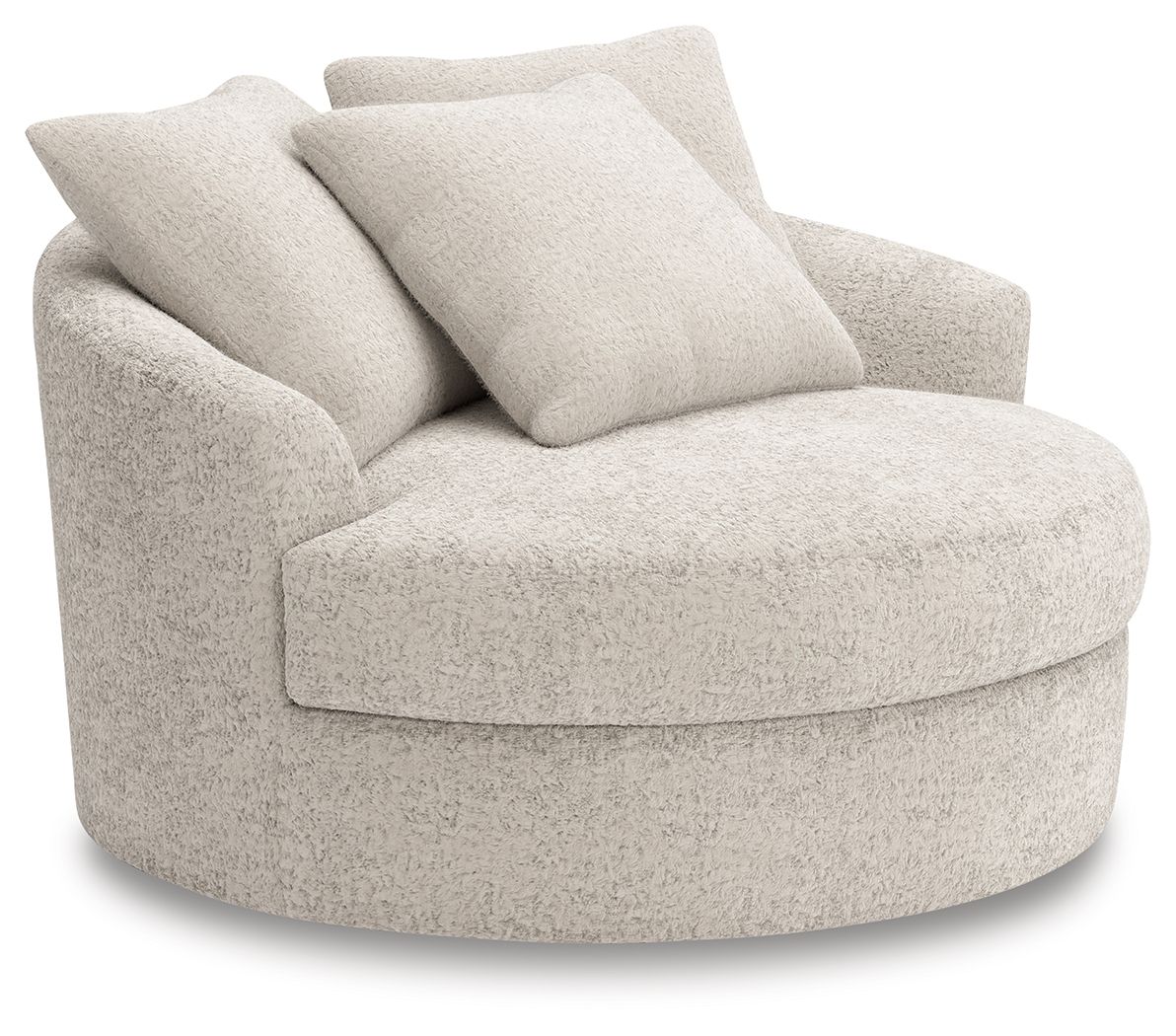 Cuddle Plush - Oversized Swivel Accent Chair - Arctic