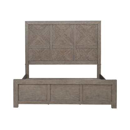 Skyview Lodge - King Panel Bed - Cobblestone
