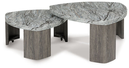 Surmour - Stacked Cocktail Table - Gray / Brown
