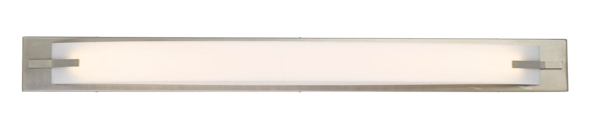 43" Long Metal Base Vanity Light - Brushed Steel
