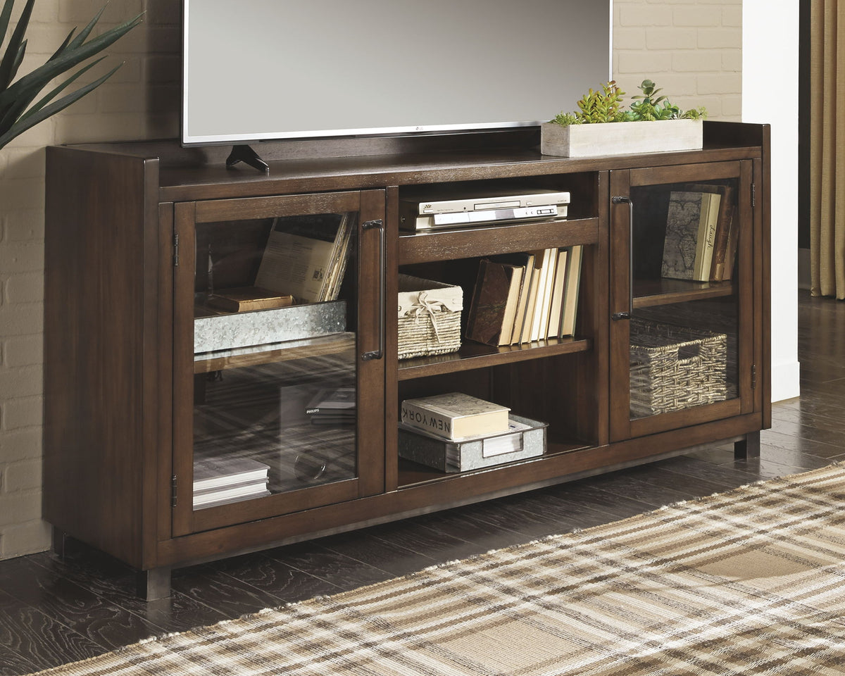 Starmore - XL TV Stand w/Fireplace Option - Brown