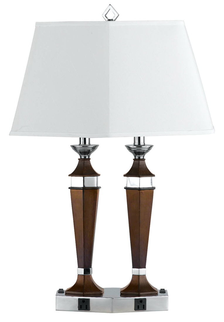 Hotel - 27" Height Metal Desk Lamp - Espresso & Brushed Steel