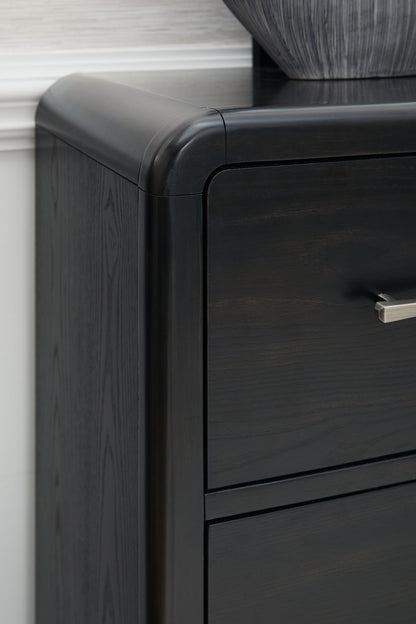 Rowanbeck - Dresser And Mirror - Black