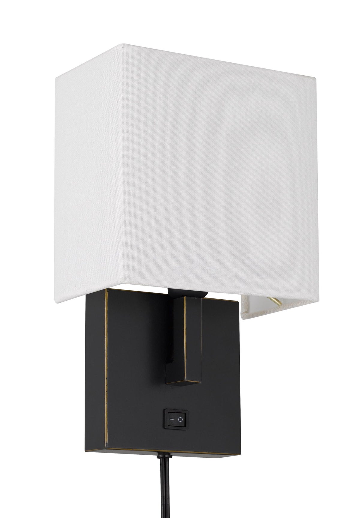 Oberlin - 11.5" Height Wall Lamp - Dark Bronze & White