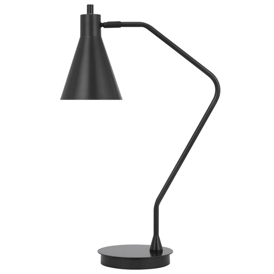Capstone - Type A LED Bulb 12W Max. Task Metal Table Lamp With Swivel Shade - Black