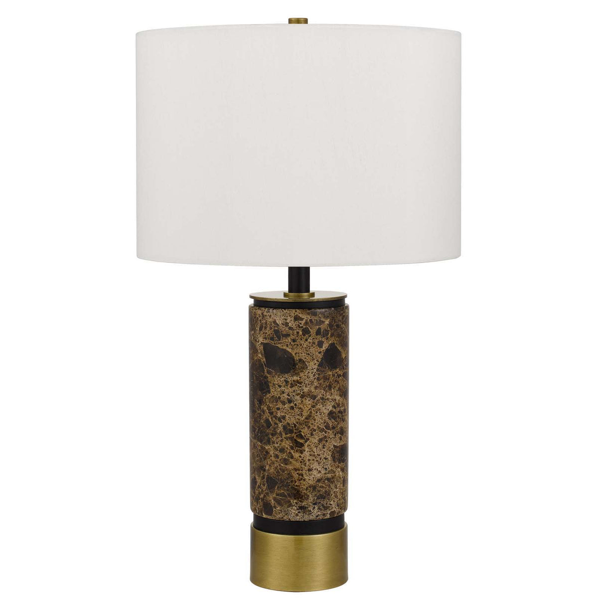 Salford - 22.25" Height Metal - Antique Brass / Black Marble