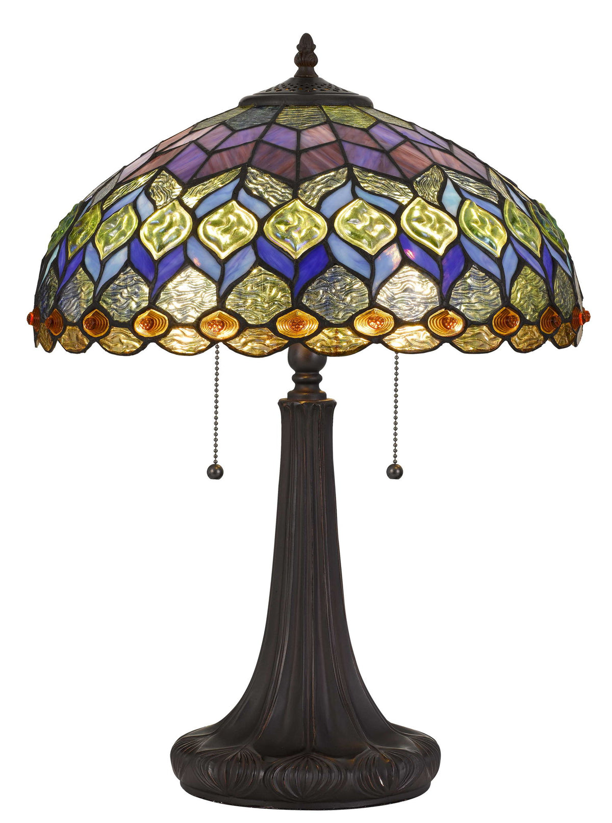 Tiffany - 22.5" Height Tiffany Table Lamp - Dark Bronze