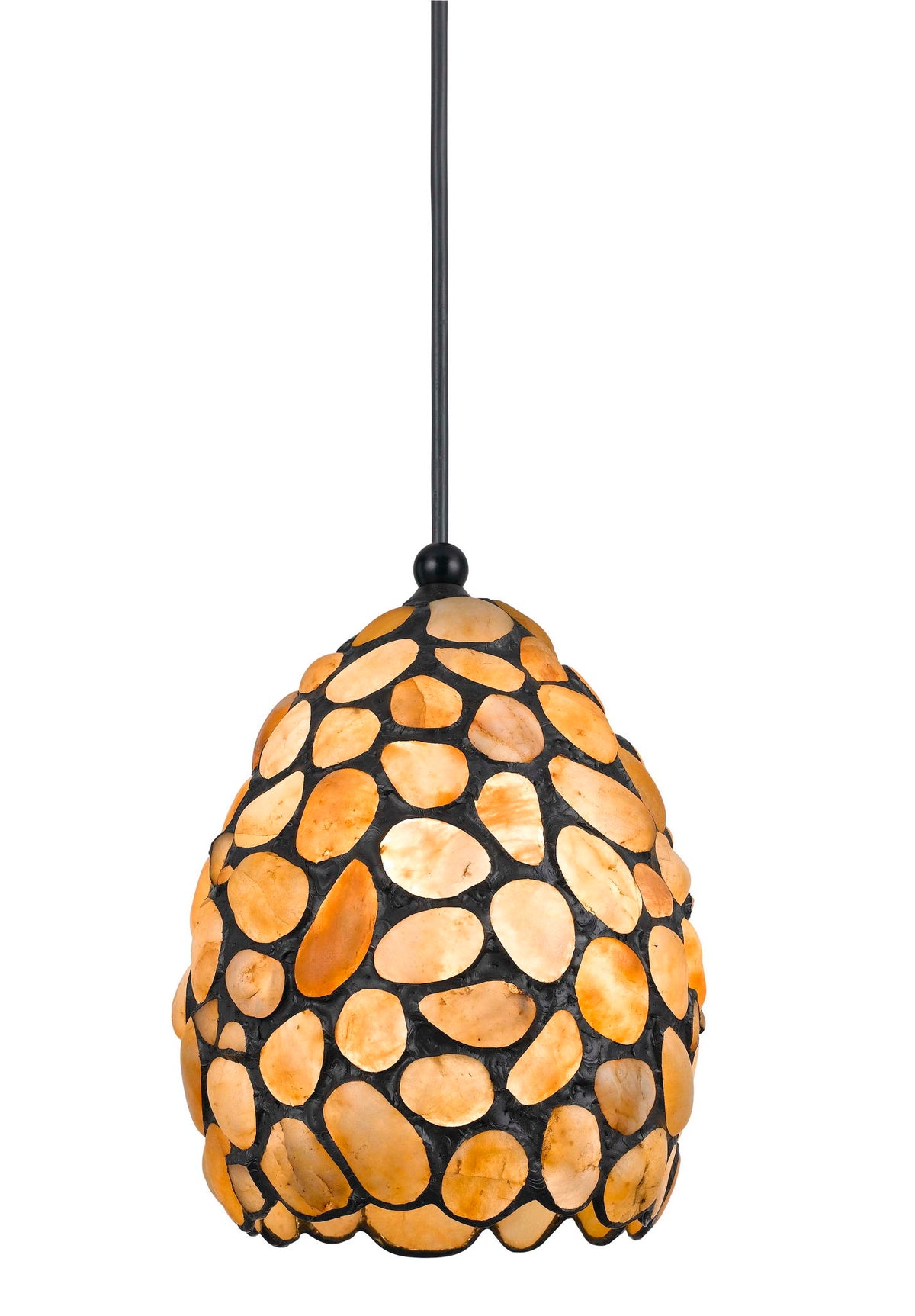 4.5" Height Glass Pendant With Oil Rubbed Bronze Cord