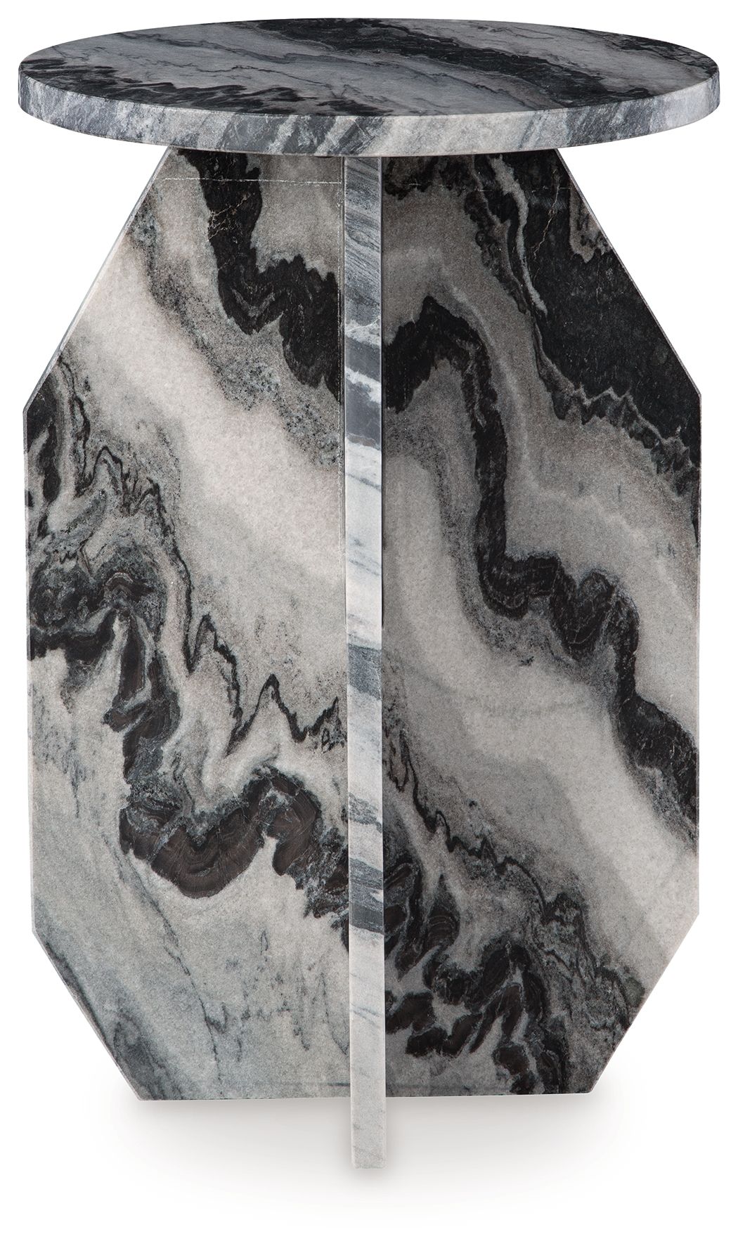 Wrenlane - Accent Table - Black / White / Taupe