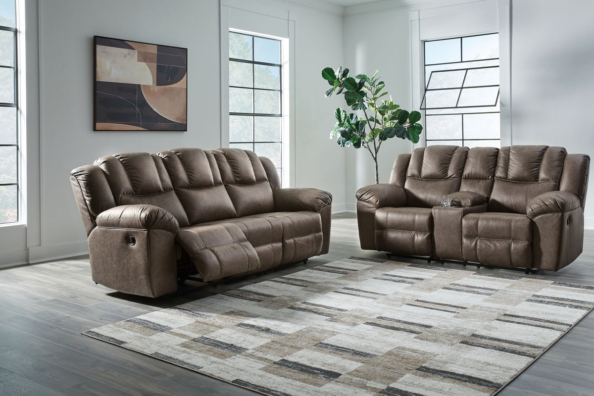 Lowilla - 2 Pc. - Reclining Sofa And Loveseat - Driftwood