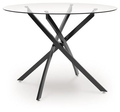 Pharwynn - 5 Pc. - Dining Room Table, 4 Side Chair - Black