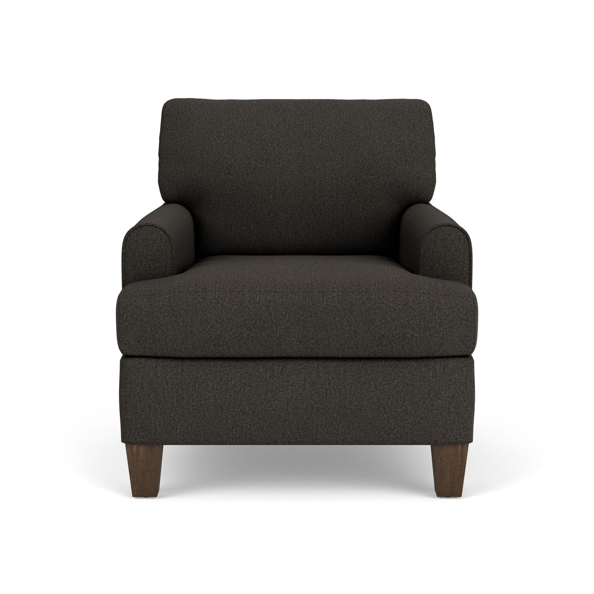 Moxy - Fabric Chair, T-Shaped Seat Cushion, Rounded Mailbox Arms
