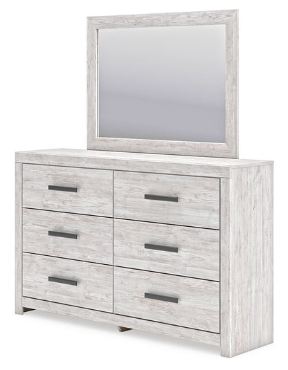 Cayboni - Dresser And Mirror - Whitewash